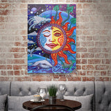 Crystal Rhinestone Diamond Painting Kit - Sun Smiley