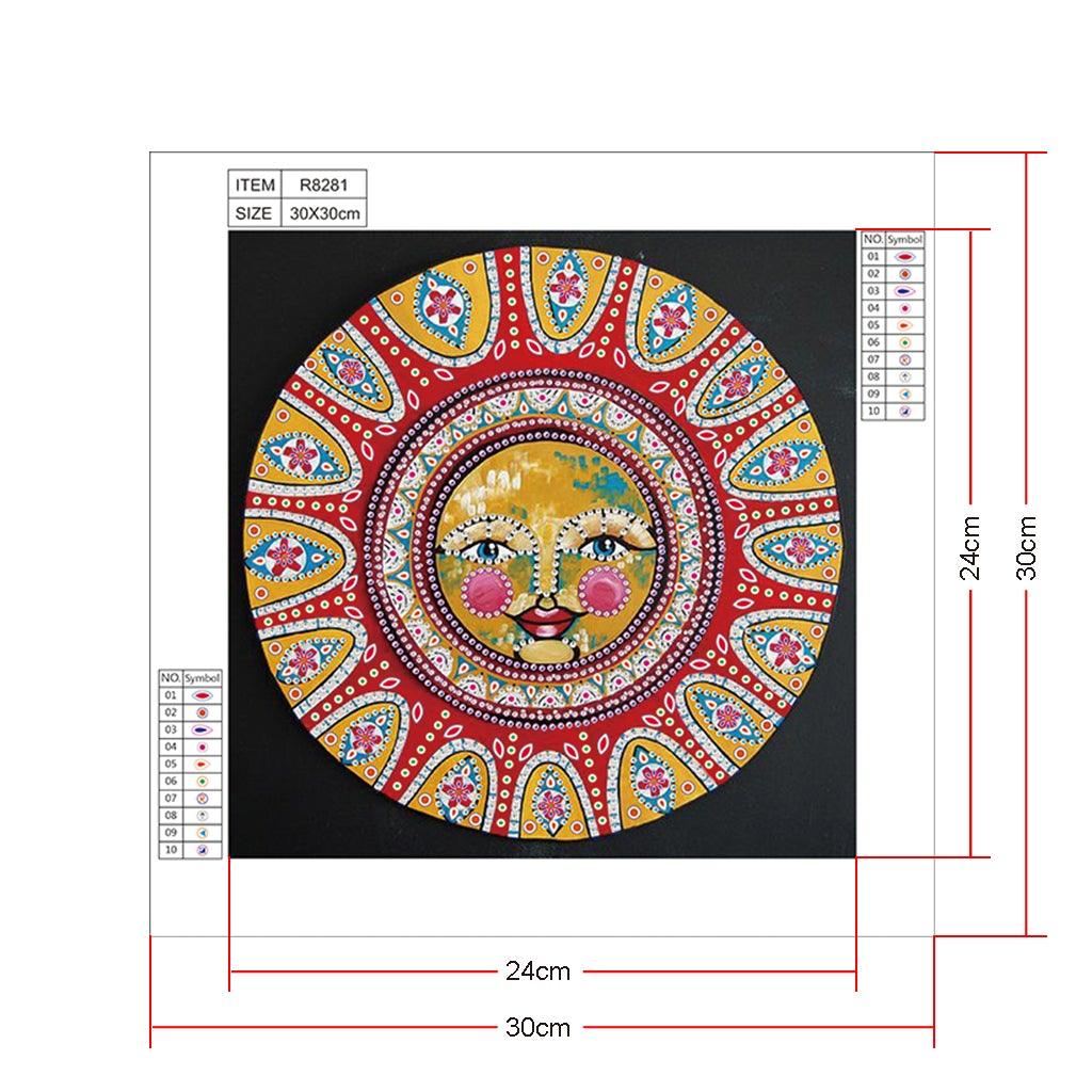 Crystal Rhinestone Diamond Painting Kit | Sun Smiley - Hibah-Diamond painting art studio