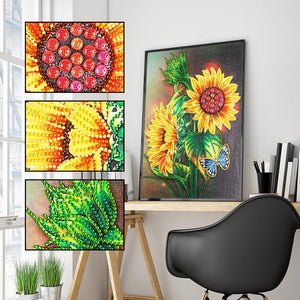 Crystal Rhinestone Diamond Painting Kit | Sunflower - Hibah-Diamond?painting art studio