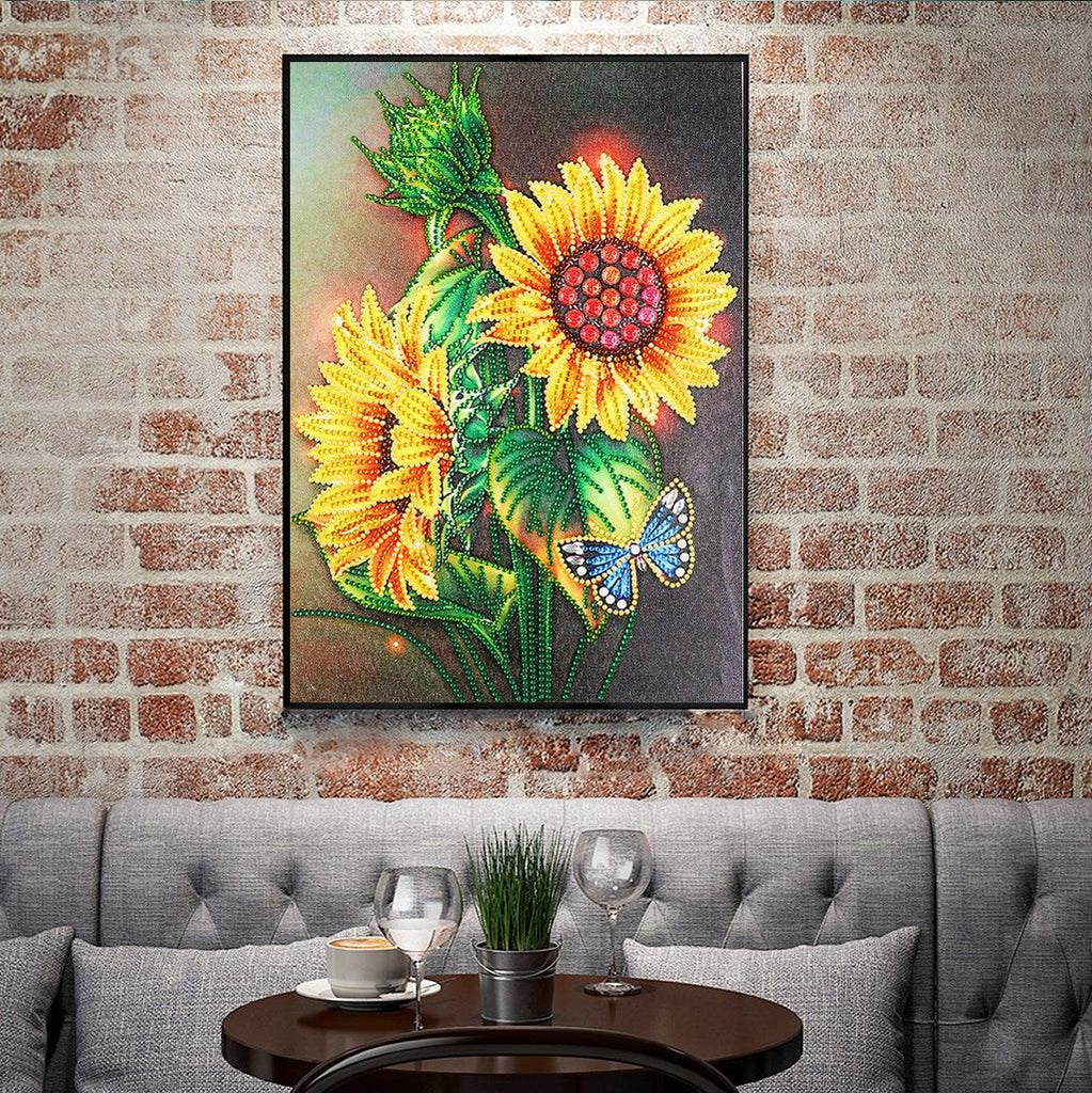 Crystal Rhinestone Diamond Painting Kit | Sunflower - Hibah-Diamond?painting art studio
