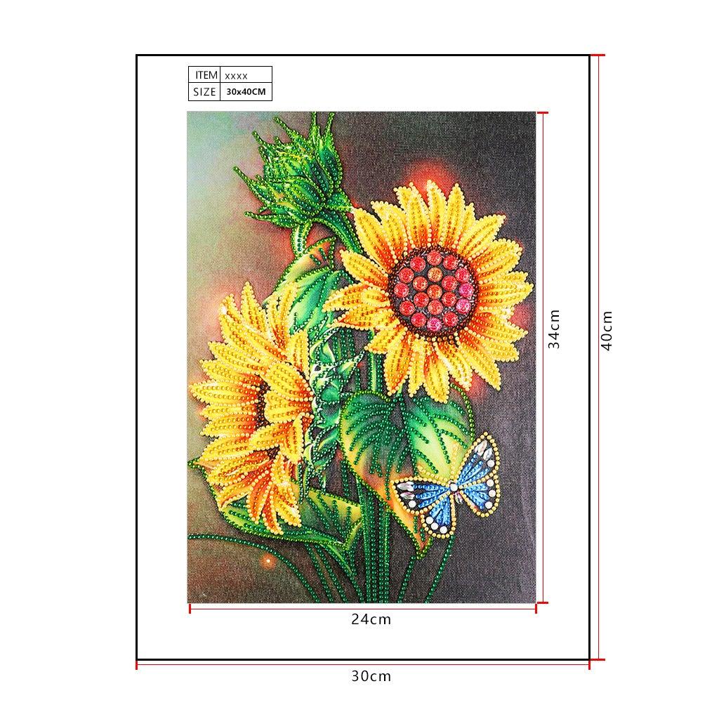 Crystal Rhinestone Diamond Painting Kit | Sunflower - Hibah-Diamond?painting art studio