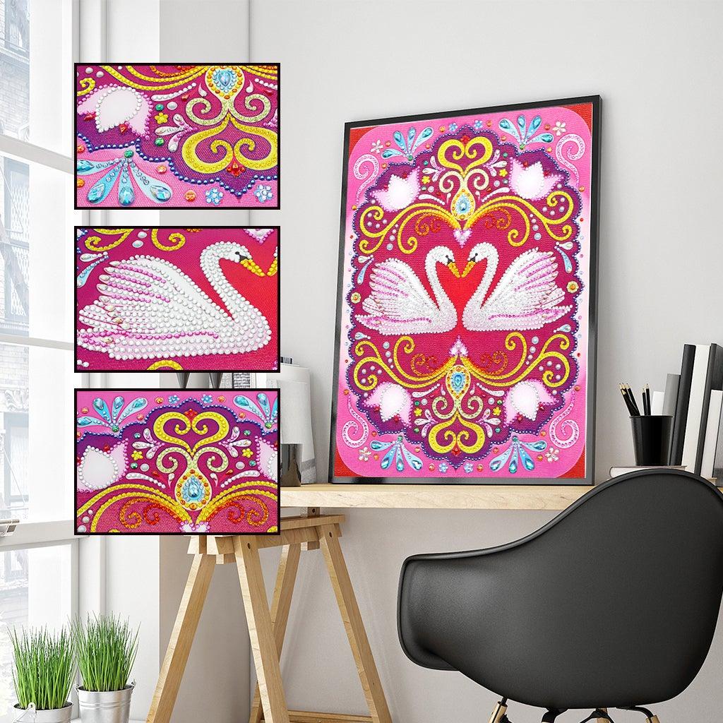 Crystal Rhinestone Diamond Painting Kit | Swans - Hibah-Diamond?painting art studio