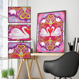 Crystal Rhinestone Diamond Painting Kit | Swans - Hibah-Diamond?painting art studio
