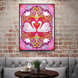 Crystal Rhinestone Diamond Painting Kit | Swans - Hibah-Diamond?painting art studio
