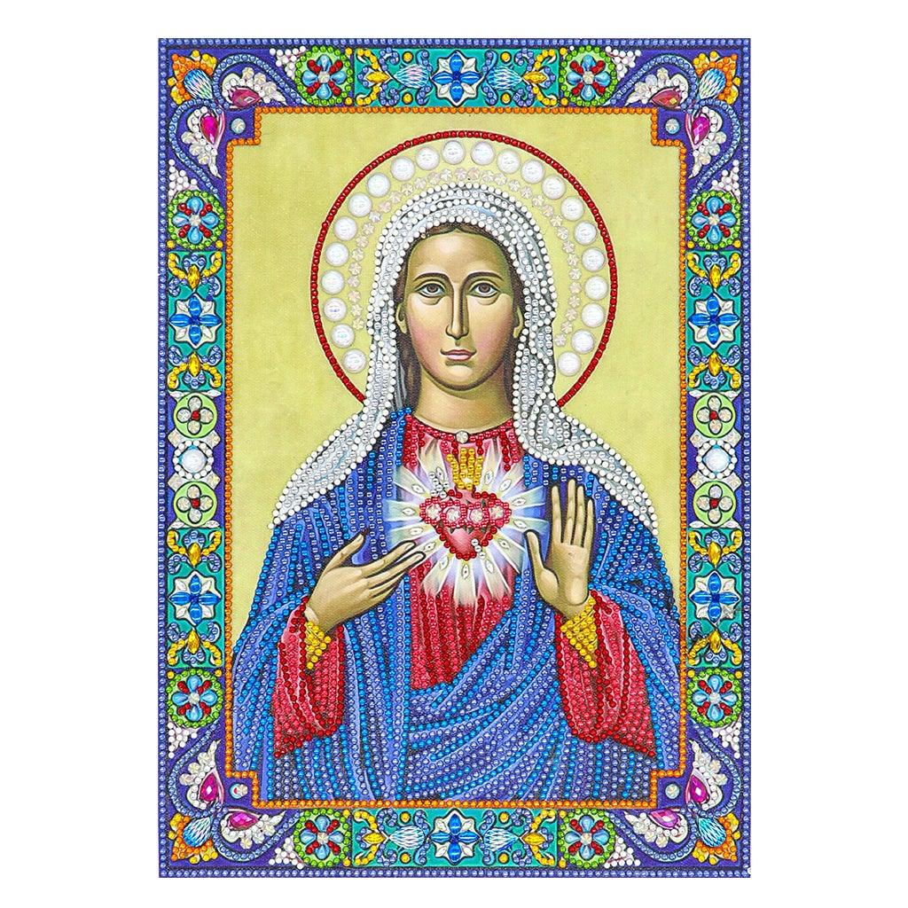 Crystal Rhinestone Diamond Painting Kit | The Virgin of Religious Figures - Hibah-Diamond painting art studio