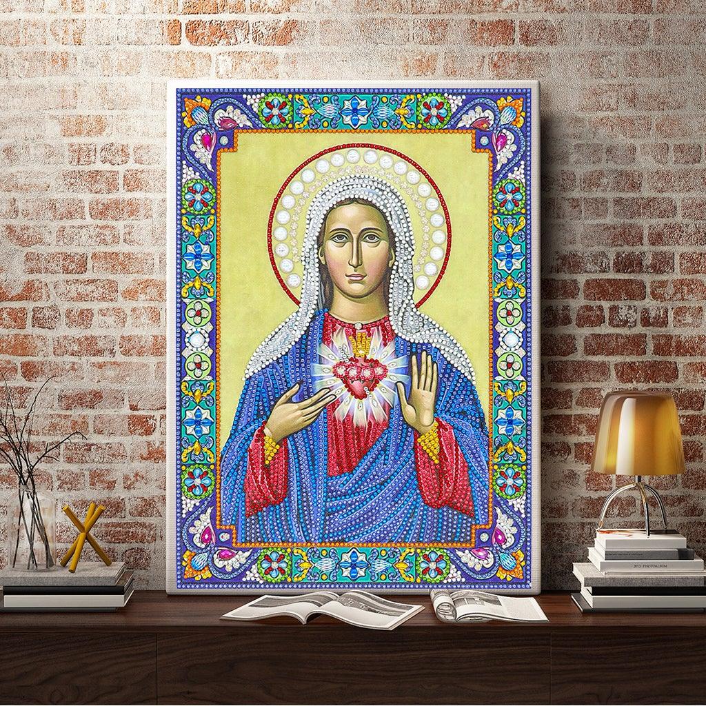 Crystal Rhinestone Diamond Painting Kit | The Virgin of Religious Figures - Hibah-Diamond painting art studio