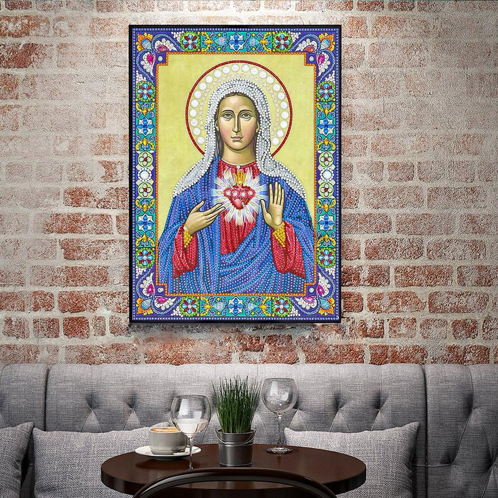 Crystal Rhinestone Diamond Painting Kit | The Virgin of Religious Figures - Hibah-Diamond painting art studio