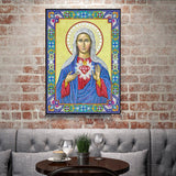 Crystal Rhinestone Diamond Painting Kit | The Virgin of Religious Figures - Hibah-Diamond painting art studio