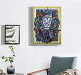 Crystal Rhinestone Diamond Painting Kit | Watercolor lion - Hibah-Diamond?painting art studio