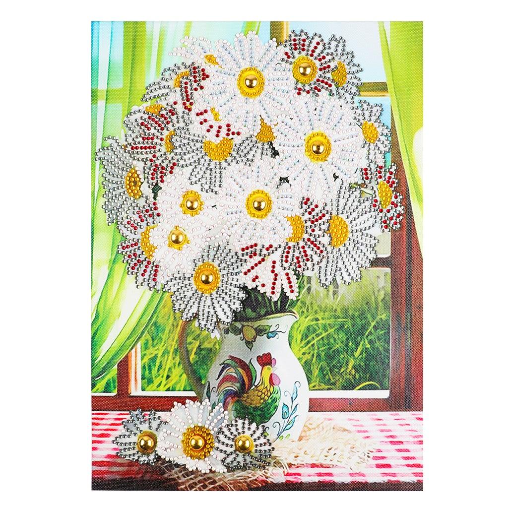 Crystal Rhinestone Diamond Painting Kit | White flowers - Hibah-Diamond?painting art studio
