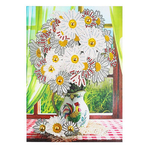 Crystal Rhinestone Diamond Painting Kit | White flowers - Hibah-Diamond?painting art studio