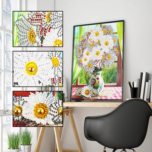 Crystal Rhinestone Diamond Painting Kit | White flowers - Hibah-Diamond?painting art studio