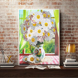 Crystal Rhinestone Diamond Painting Kit | White flowers - Hibah-Diamond?painting art studio