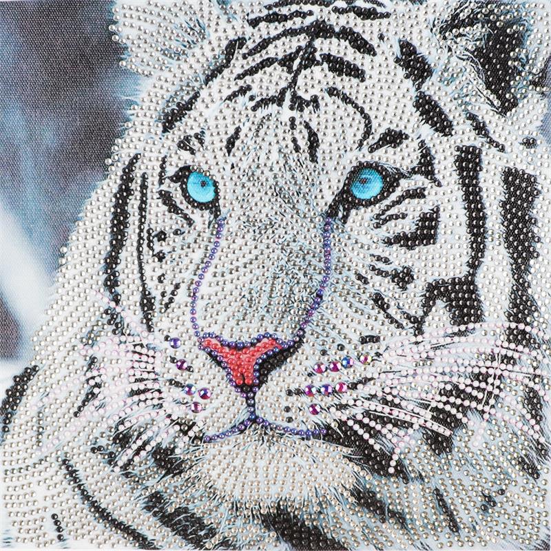 Crystal Rhinestone Diamond Painting Kit - White tiger – Hibah
