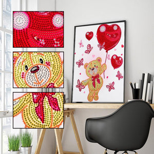 Crystal Rhinestone Diamond Painting Kit | Winnie the Pooh holding a balloon - Hibah-Diamond?painting art studio