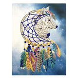Crystal Rhinestone Diamond Painting Kit - Wolf and Wind Chimes