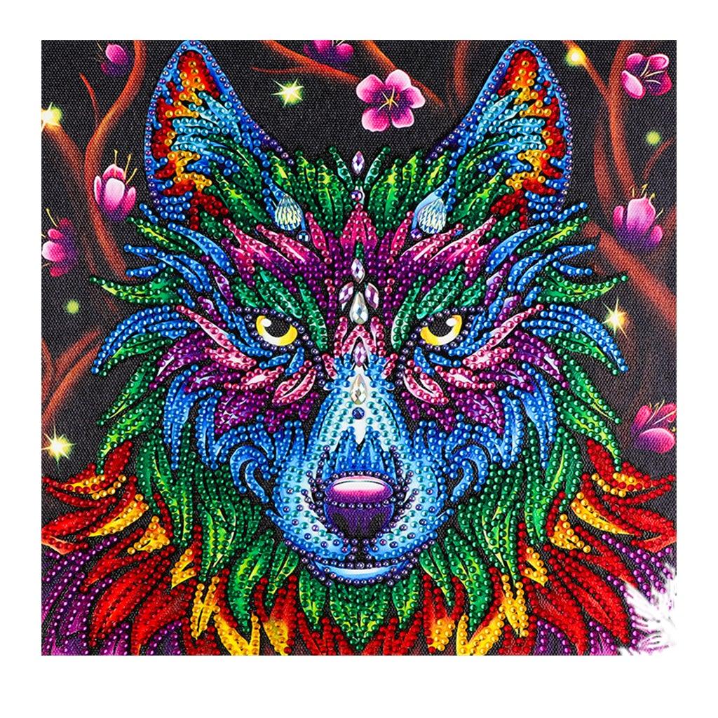 Crystal Rhinestone Diamond Painting Kit | Wolf head - Hibah-Diamond?painting art studio