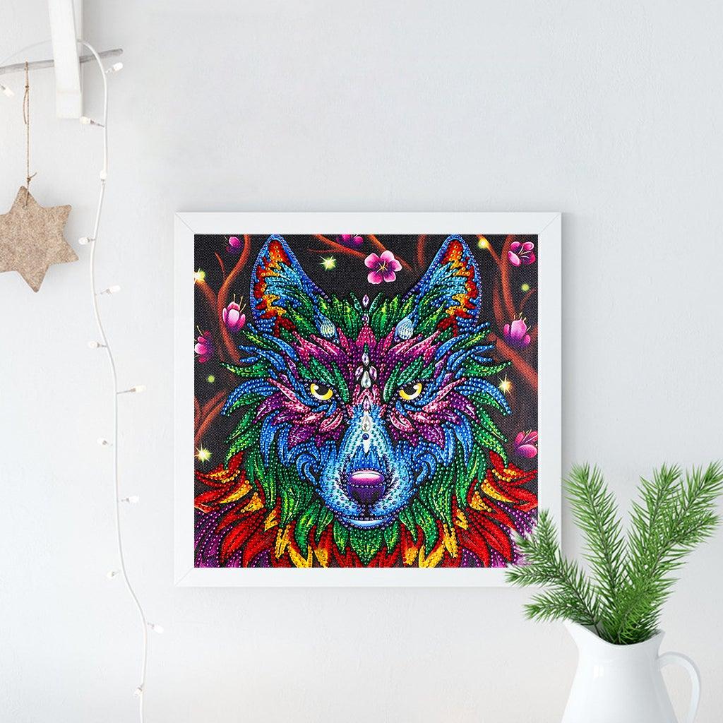 Crystal Rhinestone Diamond Painting Kit | Wolf head - Hibah-Diamond?painting art studio