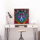 Crystal Rhinestone Diamond Painting Kit | Wolf head - Hibah-Diamond?painting art studio