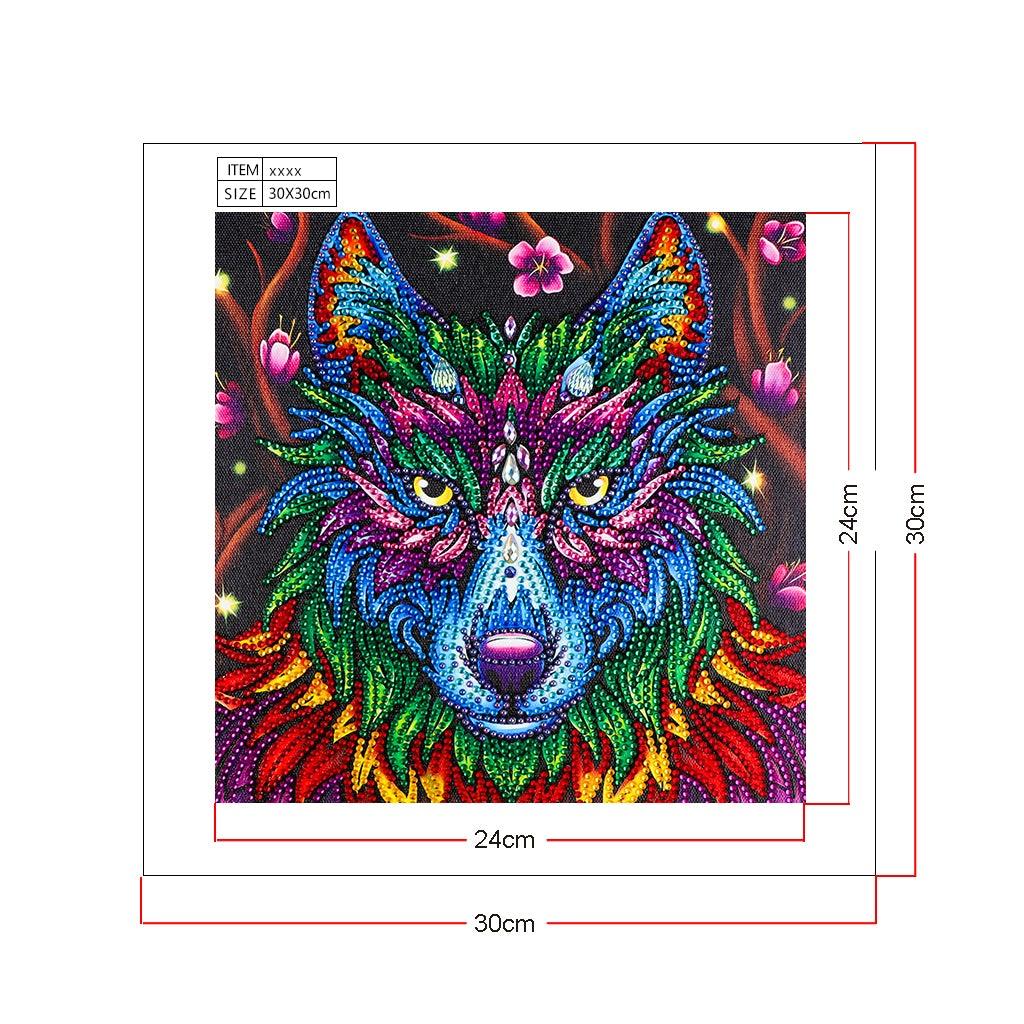 Crystal Rhinestone Diamond Painting Kit | Wolf head - Hibah-Diamond?painting art studio