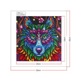 Crystal Rhinestone Diamond Painting Kit | Wolf head - Hibah-Diamond?painting art studio