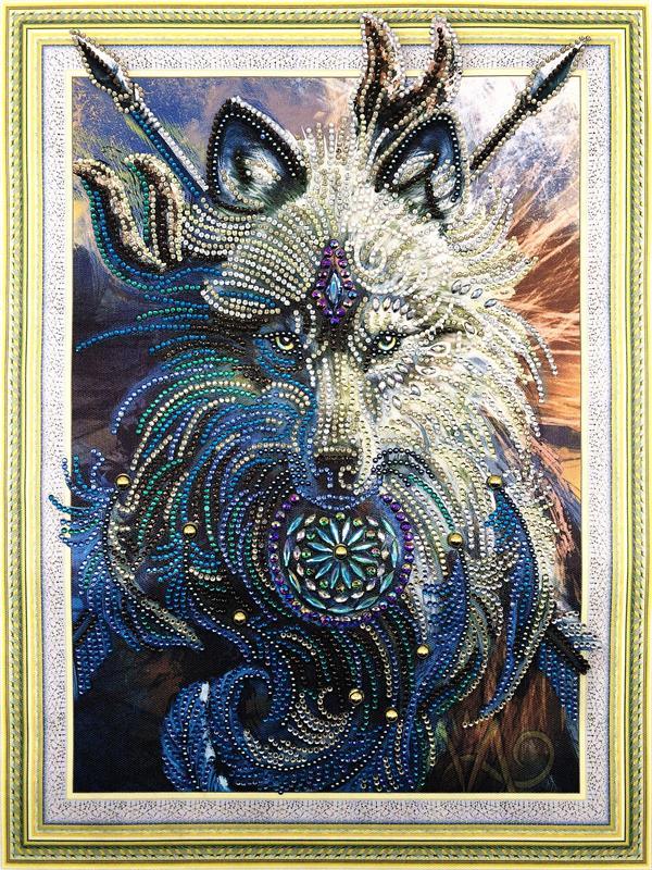 Crystal Rhinestone Diamond Painting Kit - Wolf Totem (16x20inch