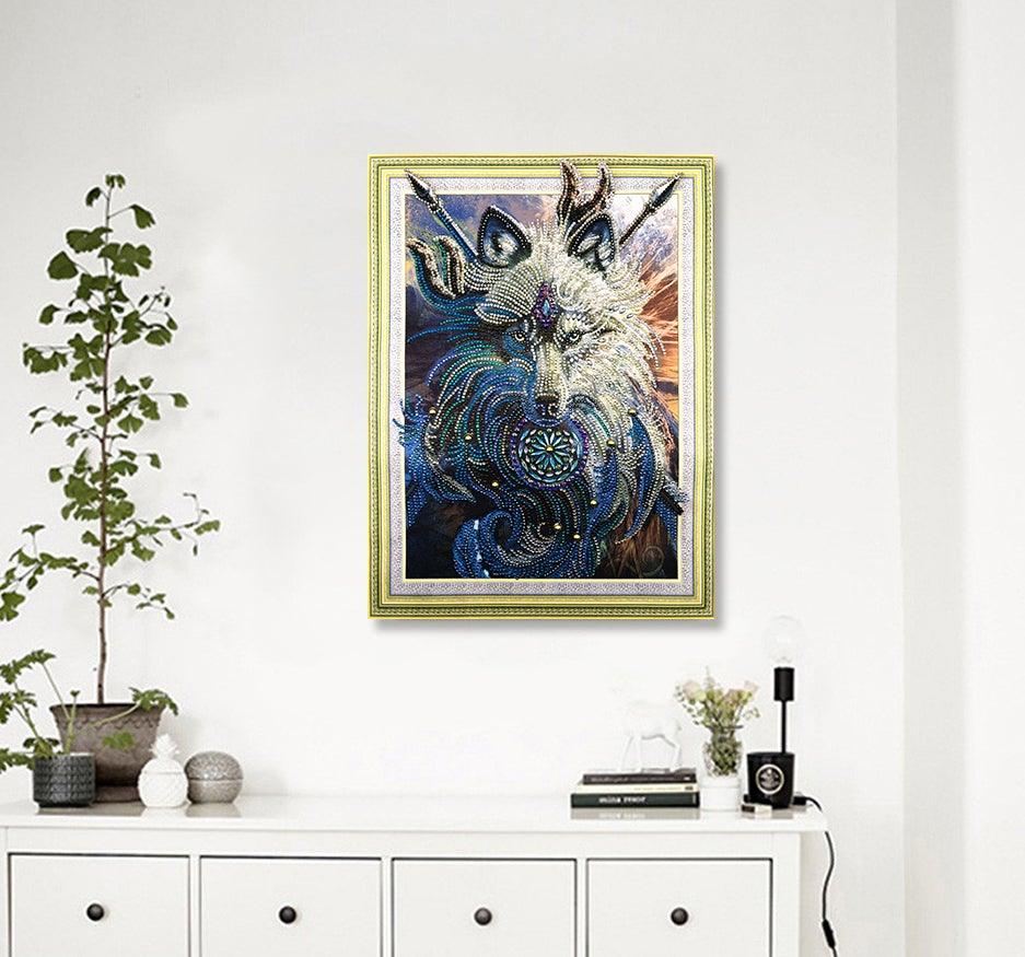 Crystal Rhinestone Diamond Painting Kit | Wolf Totem (16x20inch) - Hibah-Diamond?painting art studio