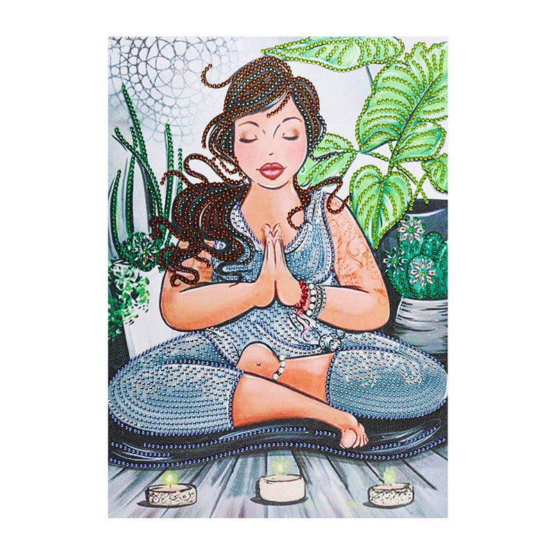 Crystal Rhinestone Diamond Painting Kit - Yoga Woman