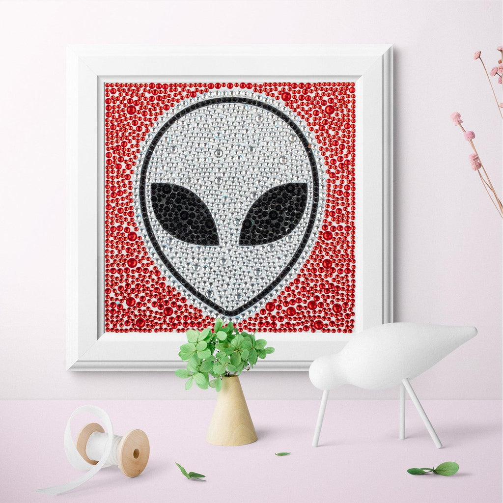 Crystal Rhinestone Full Diamond Painting-alien - Hibah-Diamond?painting art studio