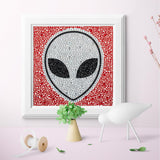 Crystal Rhinestone Full Diamond Painting-alien - Hibah-Diamond?painting art studio
