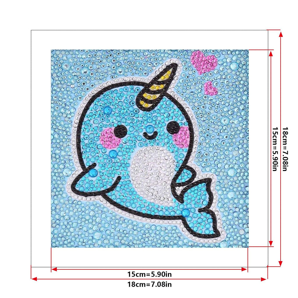 Crystal Rhinestone Full Diamond Painting - Beautiful blue whale - Hibah-Diamond?painting art studio