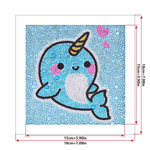 Crystal Rhinestone Full Diamond Painting - Beautiful blue whale - Hibah-Diamond?painting art studio