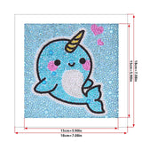 Crystal Rhinestone Full Diamond Painting - Beautiful blue whale - Hibah-Diamond?painting art studio