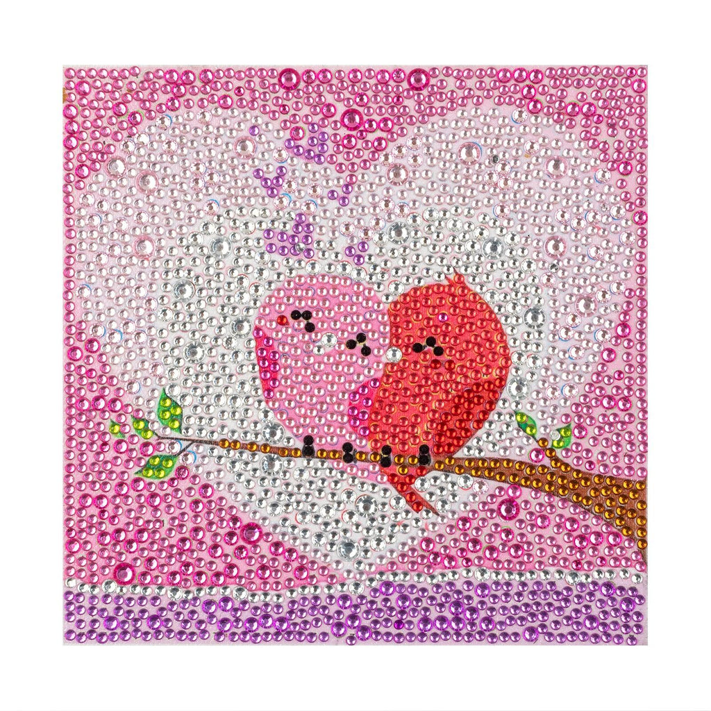 Crystal Rhinestone Full Diamond Painting-Bird in love - Hibah-Diamond?painting art studio