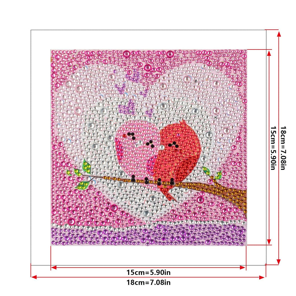 Crystal Rhinestone Full Diamond Painting-Bird in love - Hibah-Diamond?painting art studio