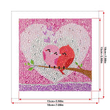 Crystal Rhinestone Full Diamond Painting-Bird in love - Hibah-Diamond?painting art studio
