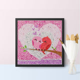 Crystal Rhinestone Full Diamond Painting-Bird in love - Hibah-Diamond?painting art studio