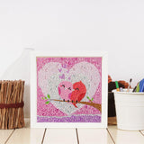 Crystal Rhinestone Full Diamond Painting-Bird in love - Hibah-Diamond?painting art studio