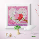 Crystal Rhinestone Full Diamond Painting-Bird in love - Hibah-Diamond?painting art studio