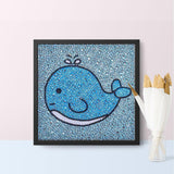 Crystal Rhinestone Full Diamond Painting - Blue whale - Hibah-Diamond?painting art studio