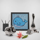 Crystal Rhinestone Full Diamond Painting - Blue whale - Hibah-Diamond?painting art studio