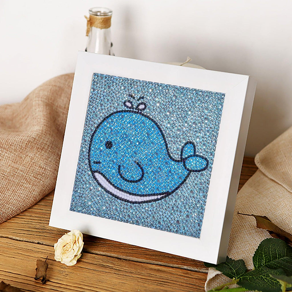 Crystal Rhinestone Full Diamond Painting - Blue whale - Hibah-Diamond?painting art studio