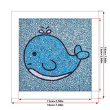 Crystal Rhinestone Full Diamond Painting - Blue whale - Hibah-Diamond?painting art studio