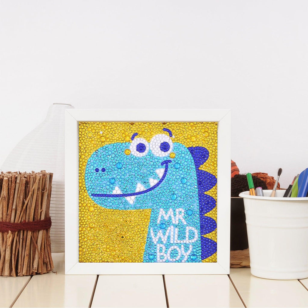 Crystal Rhinestone Full Diamond Painting - Cartoon Blue dinosaur - Hibah-Diamond?painting art studio