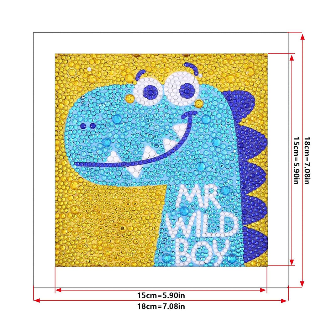 Crystal Rhinestone Full Diamond Painting - Cartoon Blue dinosaur - Hibah-Diamond?painting art studio