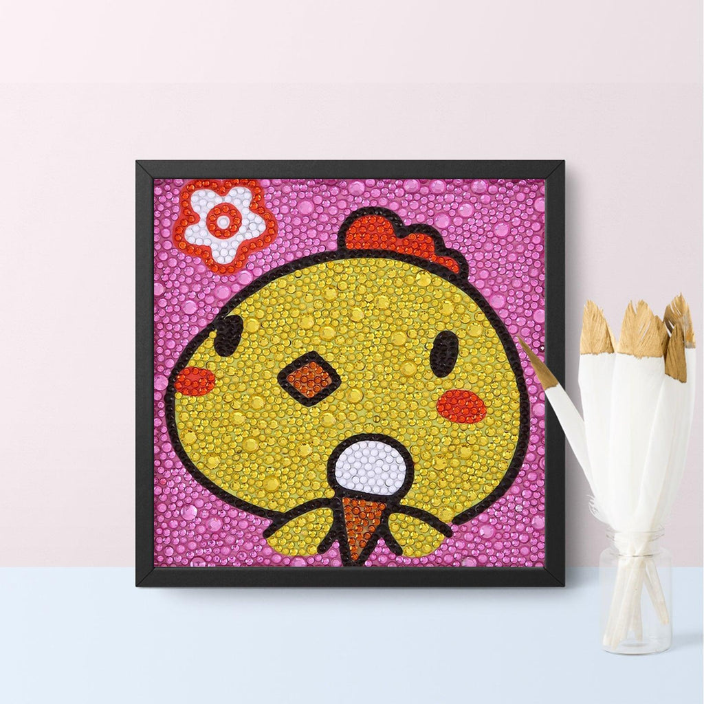 Crystal Rhinestone Full Diamond Painting - Cartoon chicken - Hibah-Diamond?painting art studio
