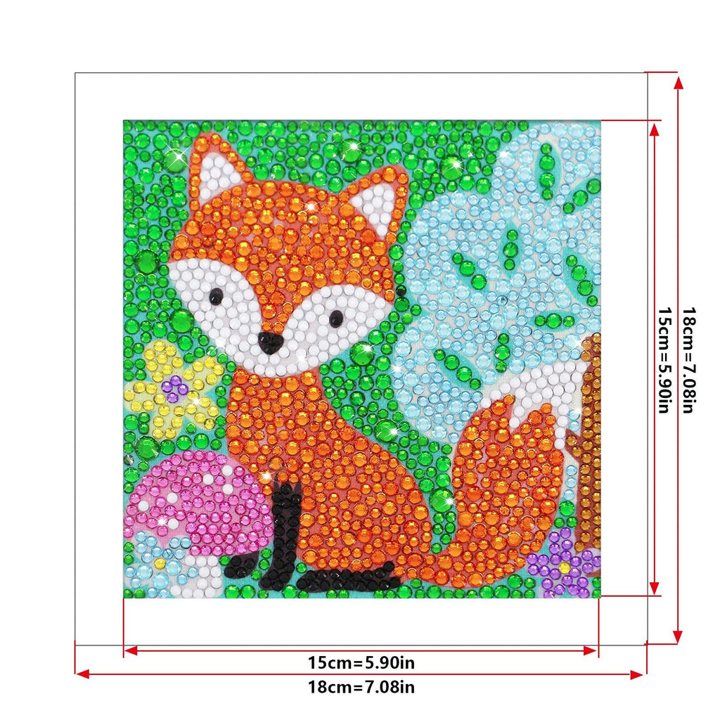 Crystal Rhinestone Full Diamond Painting - Cartoon fox - Hibah-Diamond?painting art studio