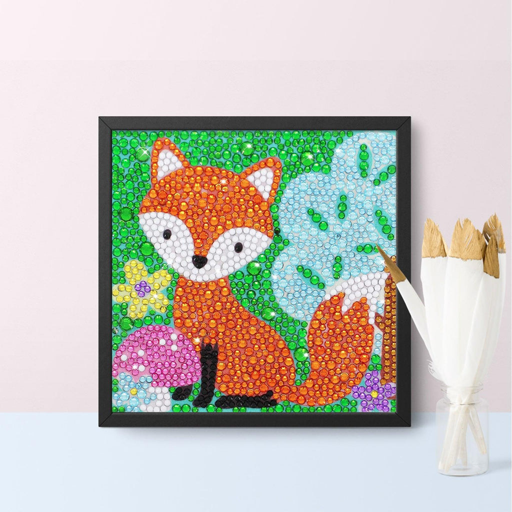 Crystal Rhinestone Full Diamond Painting - Cartoon fox - Hibah-Diamond?painting art studio
