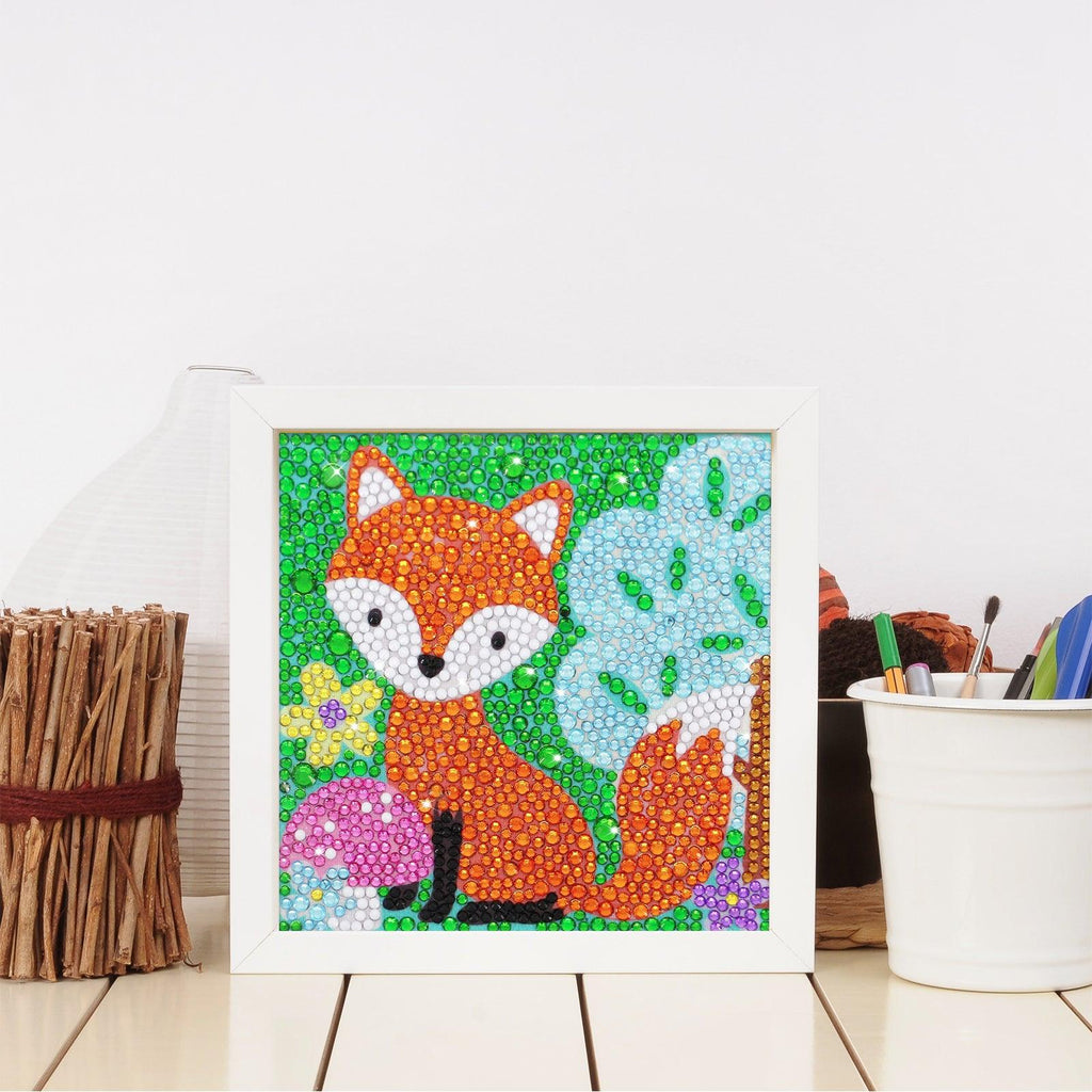 Crystal Rhinestone Full Diamond Painting - Cartoon fox - Hibah-Diamond?painting art studio