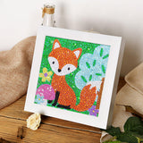 Crystal Rhinestone Full Diamond Painting - Cartoon fox - Hibah-Diamond?painting art studio